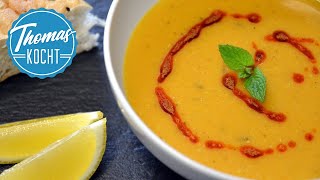 Türkische Linsensuppe  Mercimek Corbasi  Thomas kocht [upl. by Gabriella]