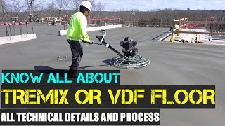 Tremix Flooring Concrete Procedure OR VDF Flooring Vaccum Dewatering Flooring [upl. by Garett]