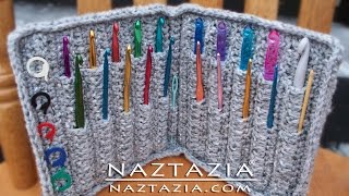 HOW to CROCHET HOOK CASE HOLDER  DIY Tutorial Storage for Hooks by Naztazia [upl. by Yorgos]