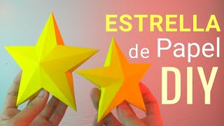 Como hacer una Estrella de Papel rápido y fácil DIY  Momuscraft [upl. by Zednanreh]