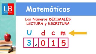 Los Números DECIMALES LECTURA y ESCRITURA ✔👩‍🏫 PRIMARIA [upl. by Sullecram]