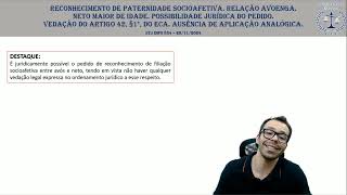 STJ INFO 834 paternidade socioafetiva e adoção [upl. by Brower]