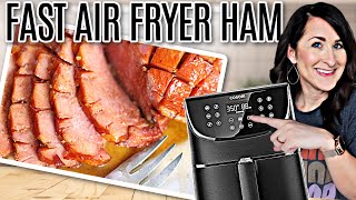 FAST Air Fryer Ham with Brown Sugar Honey Glaze [upl. by Yemirej48]