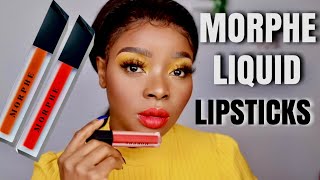 MORPHE LIQUID LIPSTICK REVIEW amp SWATCHES [upl. by Ymmas880]