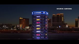 Carvana debuts vending machine with Vegas twist [upl. by Nuahsed373]