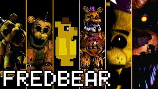 Evolution of Fredbear  Golden Freddy in FNAF 20142019 [upl. by Ecnerat]