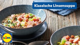 Klassische Linsensuppe  45min  Einfach  Lidl Kochen [upl. by Lanam]