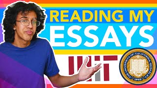 READING MY COLLEGE ESSAYS  The essays that got me into MIT and UC Berkeley and some tips [upl. by Enrica]