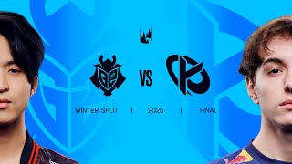 G2 vs KC  2025 LEC Winter Split Playoffs  Split Final [upl. by Ecirtaeb]