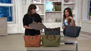 Dooney amp Bourke Pebble Leather Tote Pammy on QVC [upl. by Erund508]