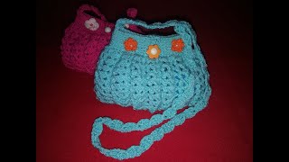 CARTERA PARA NIÑA A CROCHET SIN COSTURA PASO A PASO [upl. by Nosiaj7]