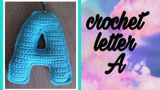 HOW TO CROCHET LETTER A AMIGURUMI KEYCHAIN CROCHETLETTERA [upl. by Akelam]