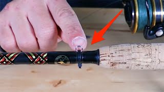 DIY FISHING ROD HACK How To Add Your Own Hook Keeper [upl. by Sibella]