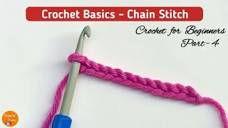 How to Crochet Chain Stitch  BEGINNERS Series  Lesson 4 [upl. by Eldwin]