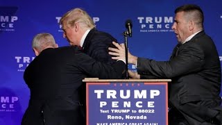 Donald Trump rushed off stage during rally in Nevada [upl. by Nazay]