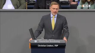 CHRISTIAN LINDNER BUNDESTAGSREDE MIGRATION JANUAR 2025 [upl. by Kcirddor]