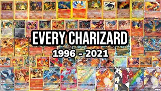 EVERY CHARIZARD POKEMON CARD FROM 1996 TO 2021 [upl. by Rosabel]