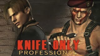 Resident Evil 4 HD Professional  Krauser Boss Fight  Knife Only  No Damage New Version [upl. by Anada]