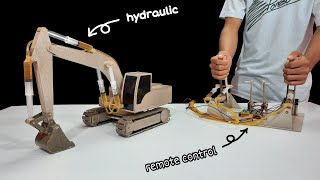 How to make remote control hydraulic excavator from grey cardboard paper  By The R [upl. by Keating]