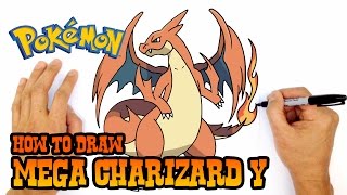 How to Draw Mega Charizard Y  Pokemon [upl. by Ahsoyek]