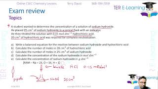 CSEC Chemistry  Titrations and calculations [upl. by Cave851]