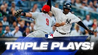 Recent MLB Triple Plays  MLB Highlights [upl. by Eiblehs]