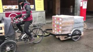 Pling Transport trying out the Bicylift trailer using a Nihola cargobike [upl. by Atiekahs947]