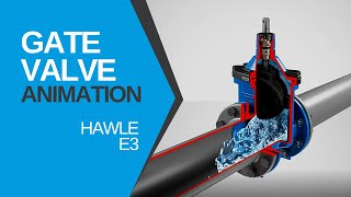 Wedge Gate Valve Working Animation Hawle E3 [upl. by Sylas]