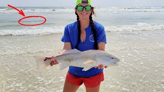 How To Catch Big Redfish From The Beach Structure Bait amp Rigs [upl. by Ydnem]