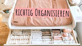 Wickelkommode organisieren💗 Babyzimmer aufräumen 🧹 LIFEOFBINII🌸 [upl. by Eerb]