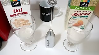 Oat Milk vs Almond Milk part 2 Frothing Test [upl. by Morrissey]