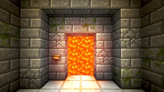 Automatic Lava Door  Minecraft Tutorial [upl. by Ansel]