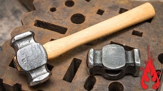 Blacksmithing  Forging a rounding hammer [upl. by Dewar]