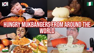 HUNGRY mukbangers from around the WORLD [upl. by Amsden]