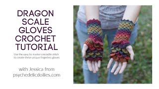 Dragon Gloves Crochet Pattern Tutorial [upl. by Ad]