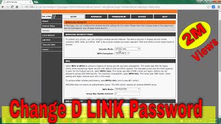 How to change DLink WiFi password [upl. by Ethban986]