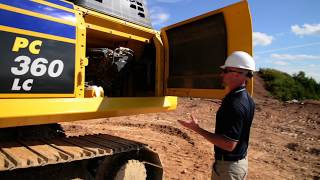 Komatsu PC360LC11 hydraulic excavator  preoperation inspection [upl. by Alliehs]