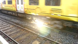 Merseyrail 507 009 making arcs at Birkdale station [upl. by Znieh]