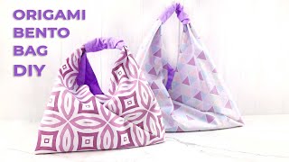 ORIGAMI BAG Tutorial  EASY Market Tote OR Bento Bag  Step By Step Instructions [upl. by Francklyn873]