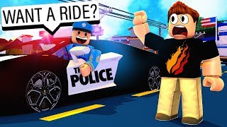 COP GAVE ME A RIDE in HIS LAMBO Roblox Jailbreak [upl. by Ataynek]