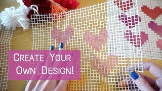 DIY Latch Hook Kit  Create Your Own Design  Knitting House Square [upl. by Notsud]