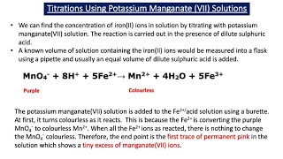 An Introduction to Redox Titrations A2 Chemistry [upl. by Diego]