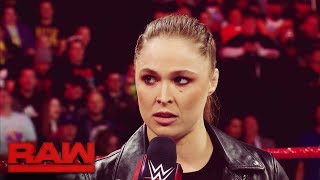 Ronda Rouseys Road to WrestleMania Raw March 12 2018 [upl. by Eilla]