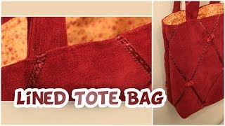 Basic Lined Tote Bag  How to EASY  Whitney Sews [upl. by Treve]