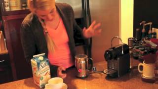 Nespresso Aeroccino Plus Frother Review Frothing Almond Milk [upl. by True731]